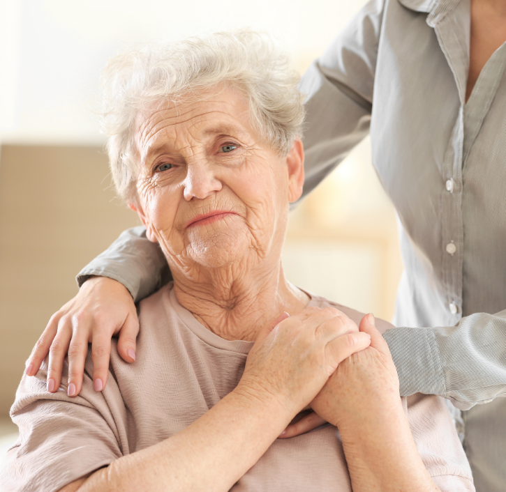 Eine pflegebedürftige Seniorin